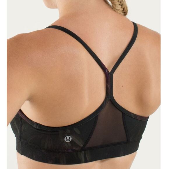 Lululemon Other - LULULEMON Flow Y Yoga Sports Mesh T Back Bra Black 6